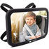 Large Shatterproof Baby Car Mirror - Fully Assembled Baby Mirror for Car - Safety Baby Car Seat Mirror (Matte Black)