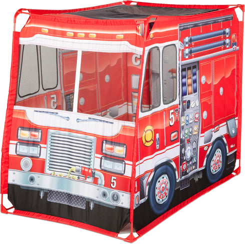 Melissa & Doug Fire Truck Play Tent, Role Play Firefighter Tent for Kids Ages 3+