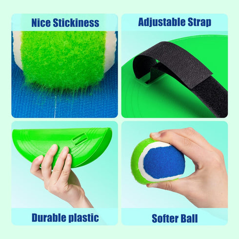 EVERICH TOY Beach Toys for Outdoor Games, Upgraded Paddle Toss Game for Kids Ages 3-10, Family Gifts with Rackets