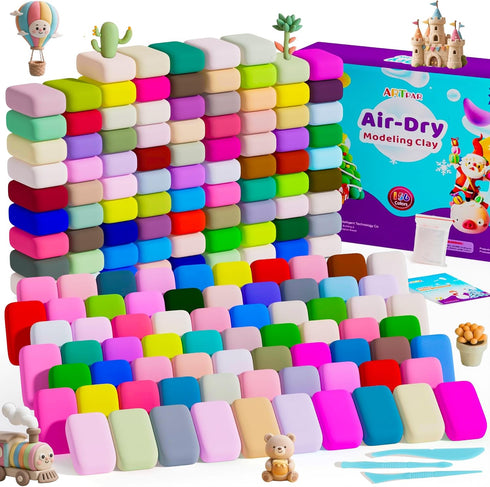 ARTPAR Air Dry Clay 156 Colors,Modeling Magic Clay for Kids Bulk Kit,