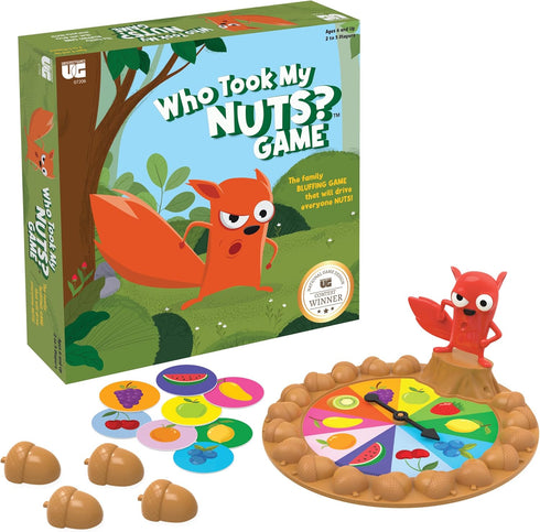 University Games, Who Took My Nuts? Family Bluffing Game, Ages 6+, Trade