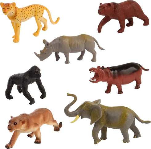 Migration 100 Piece Set of Animal Plastic Figures Playset, Includes Wild, Safari, Zoo, Jungle, Farm, Forest, Ocean
