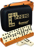 Queensell Dominos Set for Adults with 4 Domino Racks - Double 6