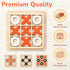 6 Pieces Wooden Tic Tac Toe Game - Mini Board Game for Kids - Family Puzzle Game - Educational Toys for Birthday Favors