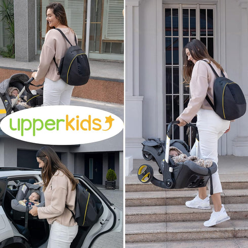 Upperkids Large Capacity Storage Bag Compatible with Doona Infant Car Seat Stroller, Easy Access Zipper Design