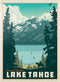 MyPuzzle Lake Tahoe - Tahoe Summer Vintage Poster, Premium 1000 Piece Jigsaw Puzzle for Adults