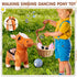 HCdoujoy Brown Walking Pony for Kids Plush Interactive Singing Dancing Musical Realistic Pet, Stuffed Animal Shaking