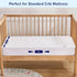 1 Pack, 52''x28'', SLEEP ZONE Waterproof Crib Mattress Protector Elastic Fitted Twin Mattress Pad Ultra Soft