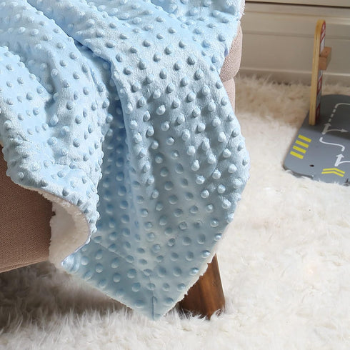 CREVENT Cozy Soft Warm Sherpa Baby Blanket - Gifts for Infant Toddler's Crib Cot Stroller for Baby Boys All Season Use