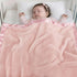 Pro Goleem Fleece Baby Blankets for Girls with 2 Inch Satin Trim,