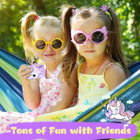 Unicorn Toys Camera for Kids Girls Age 3-8, Digital Selfie Video Camera with HD 1080P, 32GB SD Card, Purple