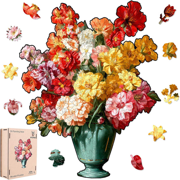 Ixfyloop Wooden Puzzles for Adults, Flower Wooden Jigsaw Puzzles 511 Pieces, Unique