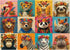 BBOLDIN 1000 Animal Flower Puzzle for Adults Pieces, Cute Giraffe Jigsaw Puzzle, Colorful Floral Bear Tiger Flamingo