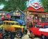 Springbok's 1000 Piece Jigsaw Puzzle, Hot Rod Cafe, Made in the USA.