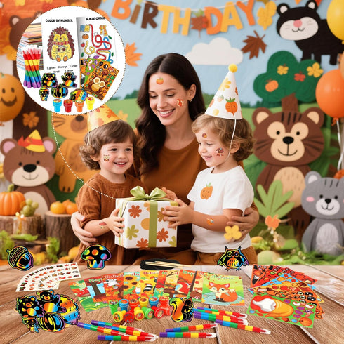 Set Craft24Set BenLouis Fall Party Favors for Kids Thanksgiving Day Classroom Gifts Prize Coloring Books Bulk