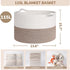 115L INDRESSME Extra Large Blanket Basket, Soft Cotton Rope Storage Basket for Organizing, Home Decor, Toys, Laundry