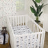 NoJo Woodland Friends Fitted Crib Sheet - White with Colorful Characters
