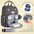 Backpack, Pack RUVALINO Diaper Bag Multifunction Travel Maternity Baby Changing Bags, Large Capacity, Waterproof, Dark
