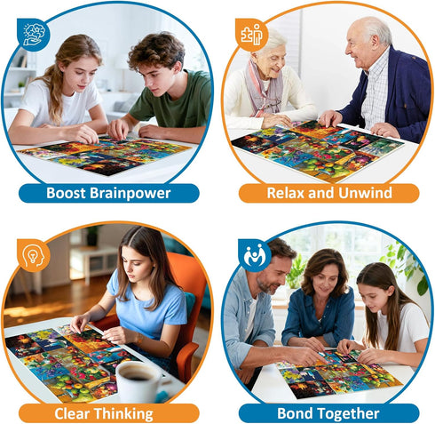 VoYouTwo 500 Gifts,20.5x15in Piece Puzzle for Adults,Still Life Beauty Puzzle for Adults,Flowers, Fruit and Vases