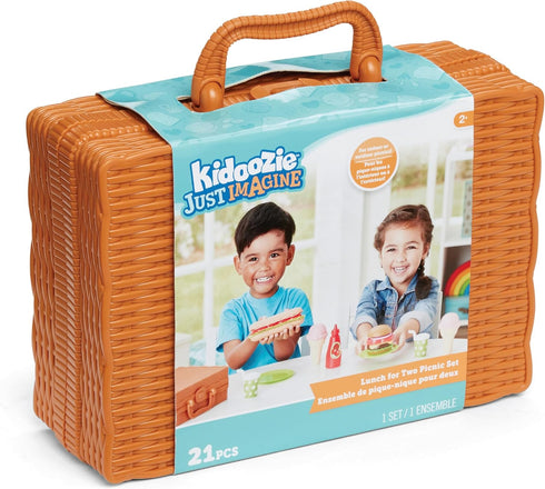 Kidoozie Lunch for Two Picnic Set - Imaginative Play Food Fun for Indoor or Outdoor Playset for Ages 2+