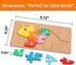 MONTESSORI MAMA Toddler Puzzles - 5-Pack Dinosaur Puzzle for Kids Ages 3-5, Wooden Montessori Toys for 3 Year Olds