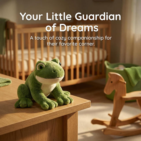 6.2 Inch Tiny Heart Cute Green Frog Plush Toy, Realistic Small Frog Kawaii Lifelike Super Soft Plush Stuffed Animal