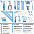 32-Piece Set, 12 6+, Kids Real Tool Blue Kids Size with Storage Bag, Safety Certified Children Learning Hand Tools