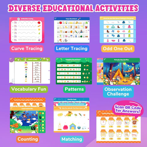 3-5, 3 4 5 6 JoyCat Seek & Find Game Book, Educational Toys for Girls Ages Preschool Learning Activities for Toddlers