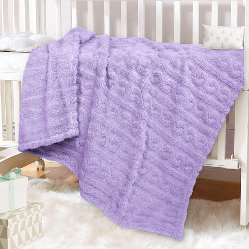 3D Cozy 330GSM (30 40 Inch, HOMRITAR Baby Blanket for Girls Toddlers Fleece Fluffy Fuzzy Blankets for Baby, Soft Warm