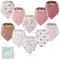 Yoofoss Muslin Baby Bibs 10 Pack 100% Organic Cotton 6-Layer Soft Absorbent