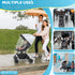 Universal Clear Stroller Rain Cover, No-Zip Waterproof Stroller Cover - Food Grade EVA & Frosted PVC, Baby Travel