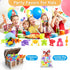 Auvitaya 30 4-8, 3 4 5 6 7 PCS Suction Cup Toys, Baby Bath Tub Toy with Eggshell, Silicone Shower Toys for Age Suction