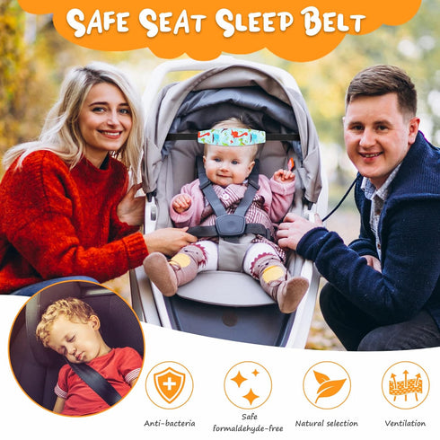 Xthuge Baby Carseat Head Support,Car seat Straps Pillow Support Ban,Stroller Neck Relief Strap Headrest,Slumber Sling