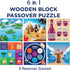 Passover Puzzle Gift by Rite Lite | Match 9 Blocks for 6 Passover Scenes! Educational Jigsaw Gift for Kids