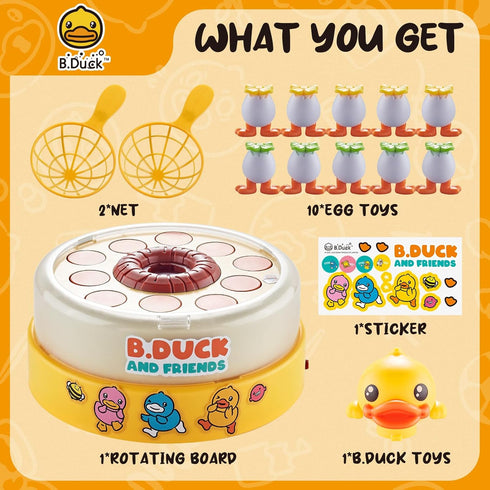 B.Duck Games for Kids Age 4-6, Bounce and Catch Duck Board Games for Family, Birthday Gifts for Toddlers 3-5