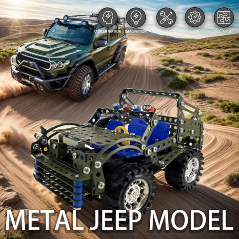 283 Sets 8-12, 8-10, 14 15 16 Metal Model Car Kits - Pcs Erector for Boys Age Building Toys, STEM Kits for Kids Age