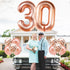 KatchOn Rose Gold 30 Balloon Numbers Set - Giant 40 Inch | 30th Birthday Decorations for Women with Confetti Balloons