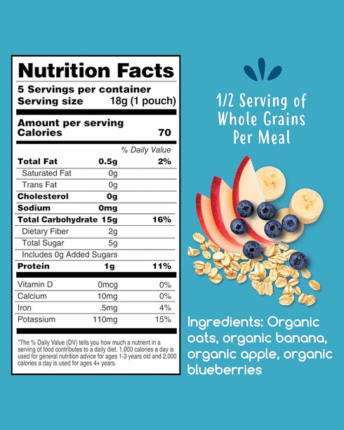 2 10 Amara Organic Baby Food | Oats and Berries | Baby Cereal to Mix With Breastmilk, Water, or Baby Formula | Baby