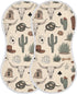 Emelivor Set 4 Western Cowboy Gray Pattern Muslin Burp Cloths for Baby Super Soft Baby Burp Cloths of Absorbent Baby