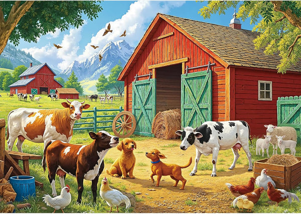 Sutinban Spring Farm Animal Jigsaw Puzzles for Adults 500 Pieces, Challenging Country
