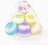 Foam Dodgeball Set - Soft Skin, Low Bounce, Dream Rainbow Color, Set of 6 for Outdoor Games with Mesh Storage Bag