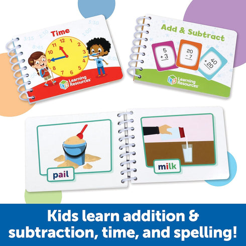 Learning Resources Skill Builders! First Grade Flipbook Library - 3 Pieces, Educational Activities for Kids 6+