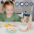 3+ 21pcs Set Pillowhale Wooden Kitchen Toys Mixer for Toddlers Age - Montessori Pretend Play Baking with Bowl & Rolling