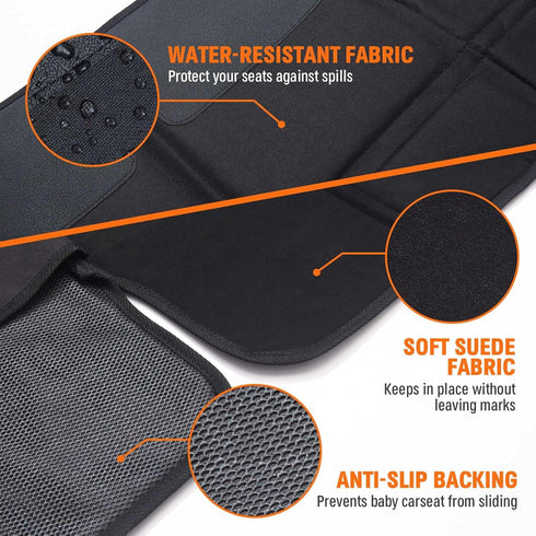 JOYSKY Car Seat Protector for Child Car Seat - Waterproof Cover with Non-Slip Backing, 2 Pack
