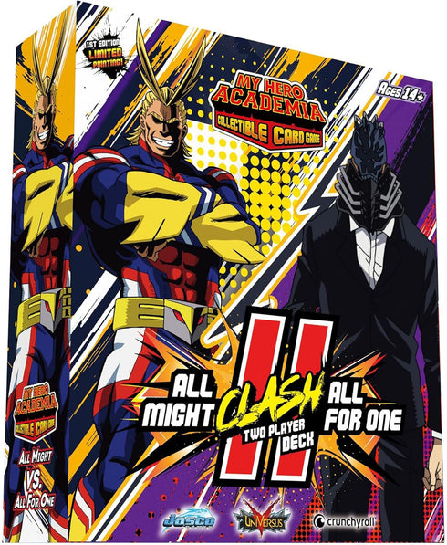 Jasco Games My Hero Academia Collectible Card Game, All Might Vs. All for One, 2 Player Decks