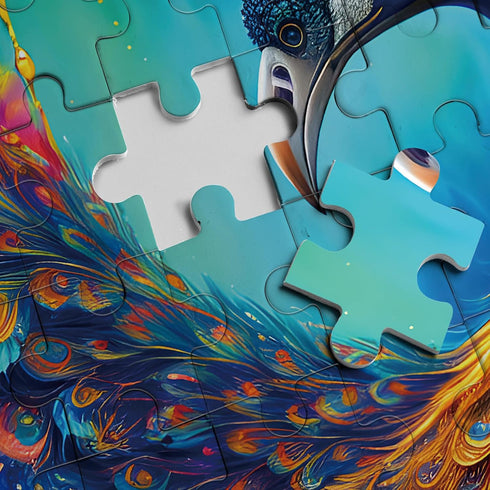 Peacock Puzzle - 1000 Piece Puzzle for Adults - Colorful Peafowl Jigsaw Puzzles Beautiful Bird Art