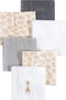 Hudson Baby Unisex Baby Super Soft Cotton Washcloths, Giraffe, One Size