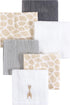 Hudson Baby Unisex Baby Super Soft Cotton Washcloths, Giraffe, One Size