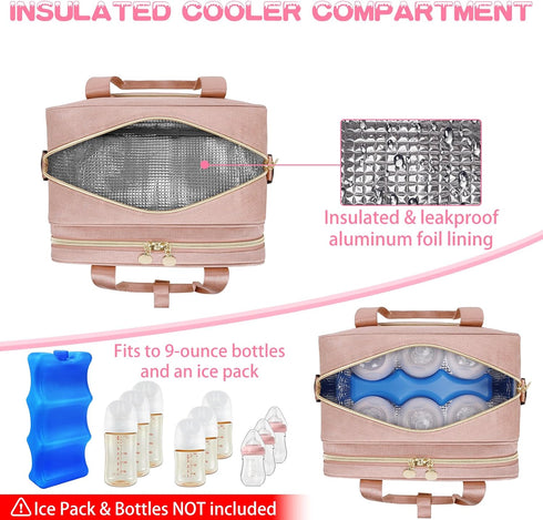 Momcozy, OCKLILY Wearable Breast Pump Bag, Breast Milk Cooler Bags with Insulated Compartment, Pumping Bag Compatible