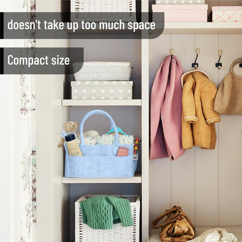 Sky Bliss Baby Diaper Caddy - Stylish Nursery Storage & Car Organizer
